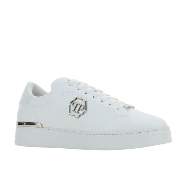 White Calf Leather Bos Taurus Low Top Sneakers