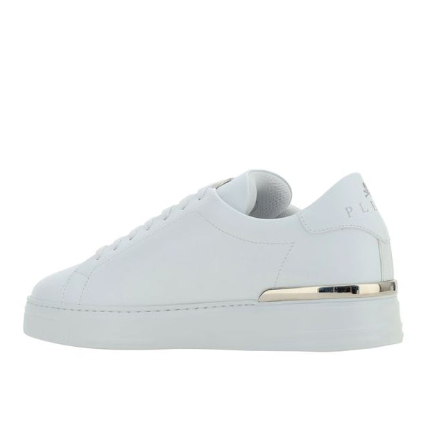 White Calf Leather Bos Taurus Low Top Sneakers