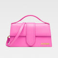 Neon Pink Leather Le Grand Bambino Handbag