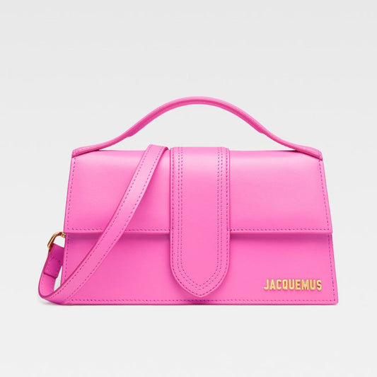 Neon Pink Leather Le Grand Bambino Handbag