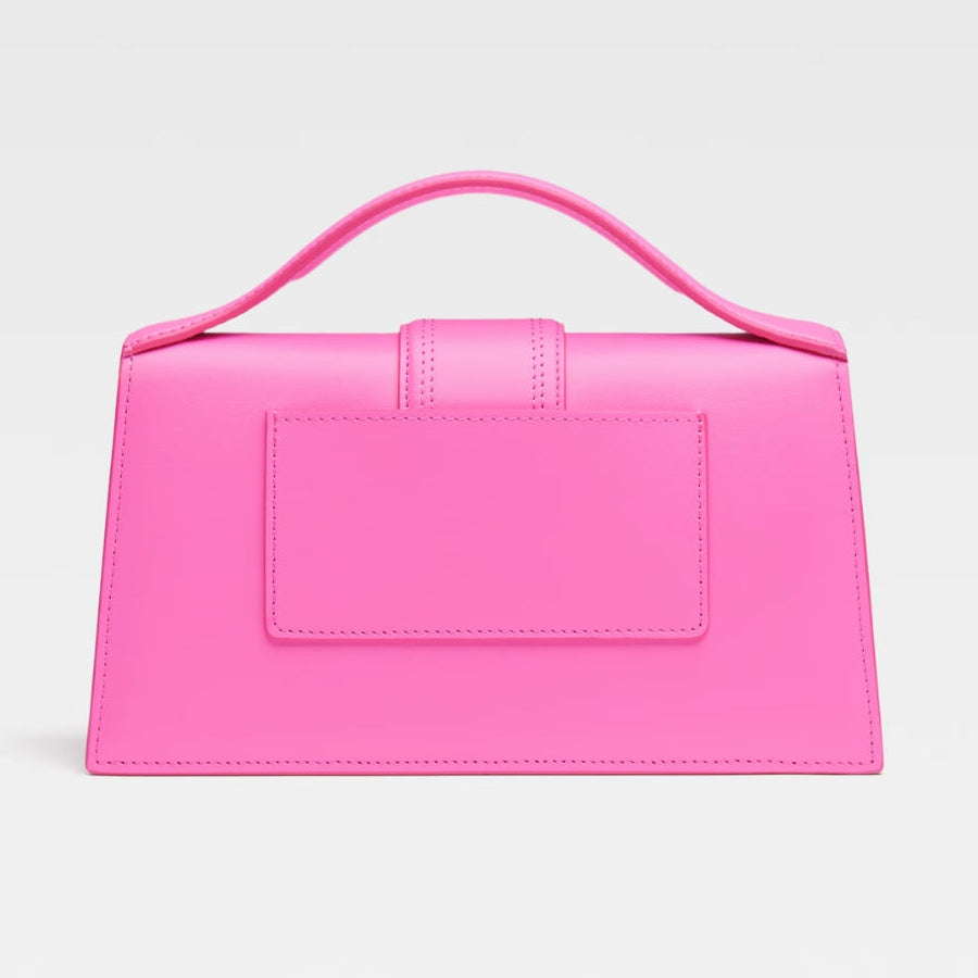 Neon Pink Leather Le Grand Bambino Handbag