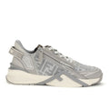 Gray Polyester Athletic Sneakers