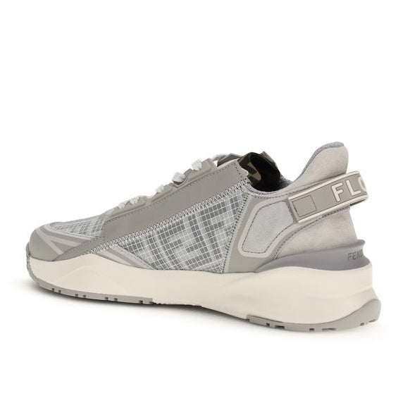 Gray Polyester Athletic Sneakers
