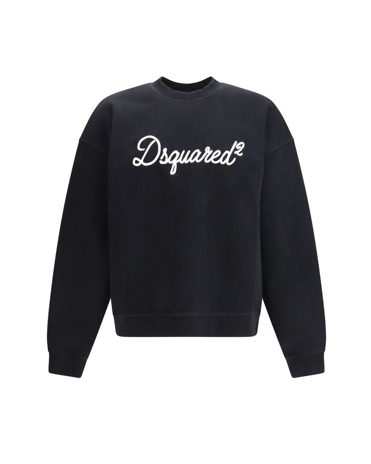 Black Cotton Sweatshirt