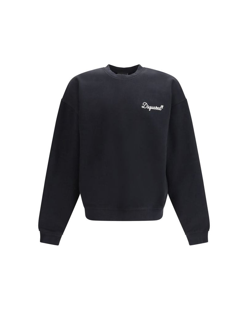 Black Cotton Sweatshirt
