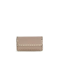 Beige Calf Leather Bos Taurus Wallet