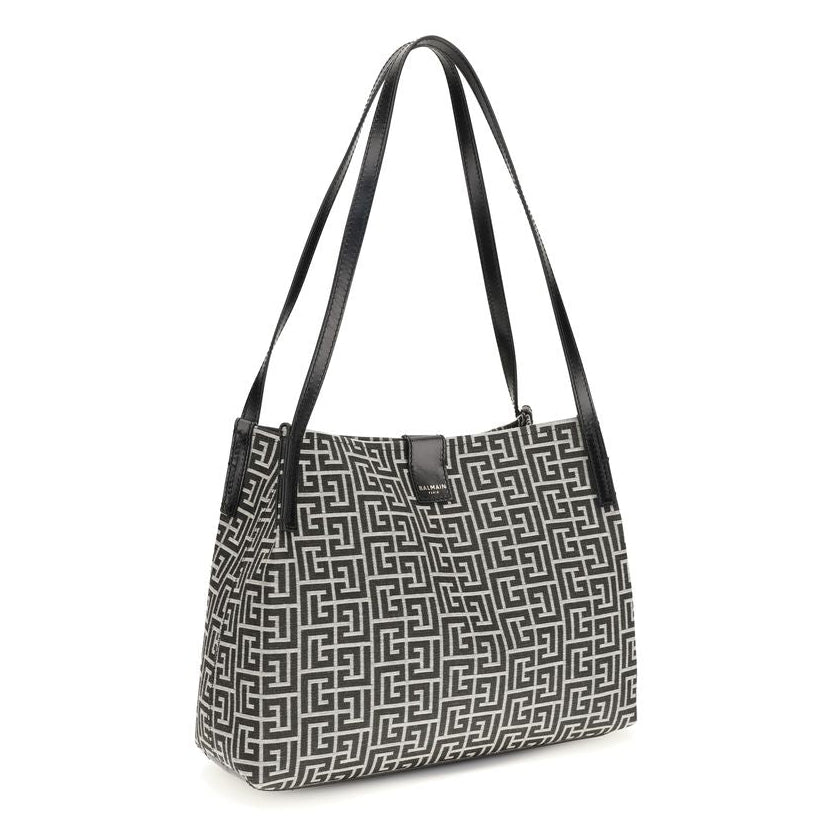 Black Cotton Shoulder Bag
