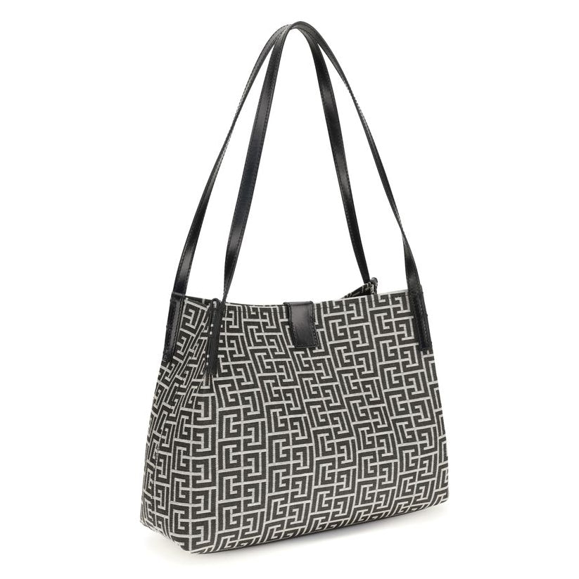 Black Cotton Shoulder Bag