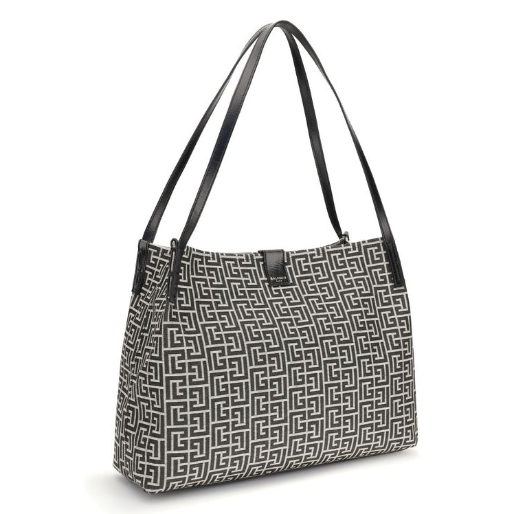 Black Cotton Shoulder Bag
