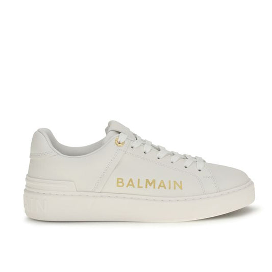 White Calf Leather Bos Taurus Low Top Sneakers