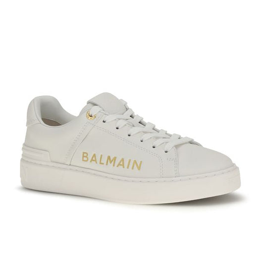 White Calf Leather Bos Taurus Low Top Sneakers