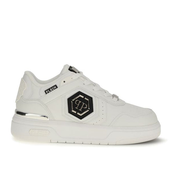 White Calf Leather Bos Taurus Athletic Sneakers