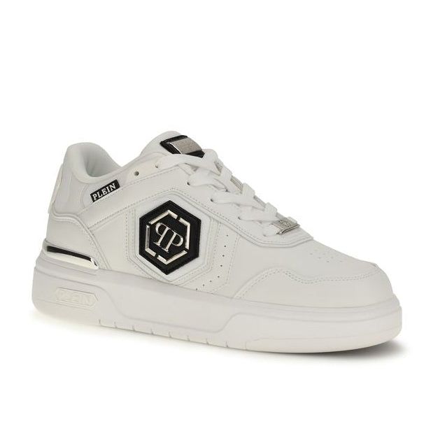 White Calf Leather Bos Taurus Athletic Sneakers