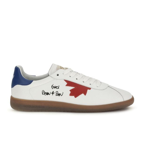 White Calf Leather Bos Taurus Chunky Sneakers