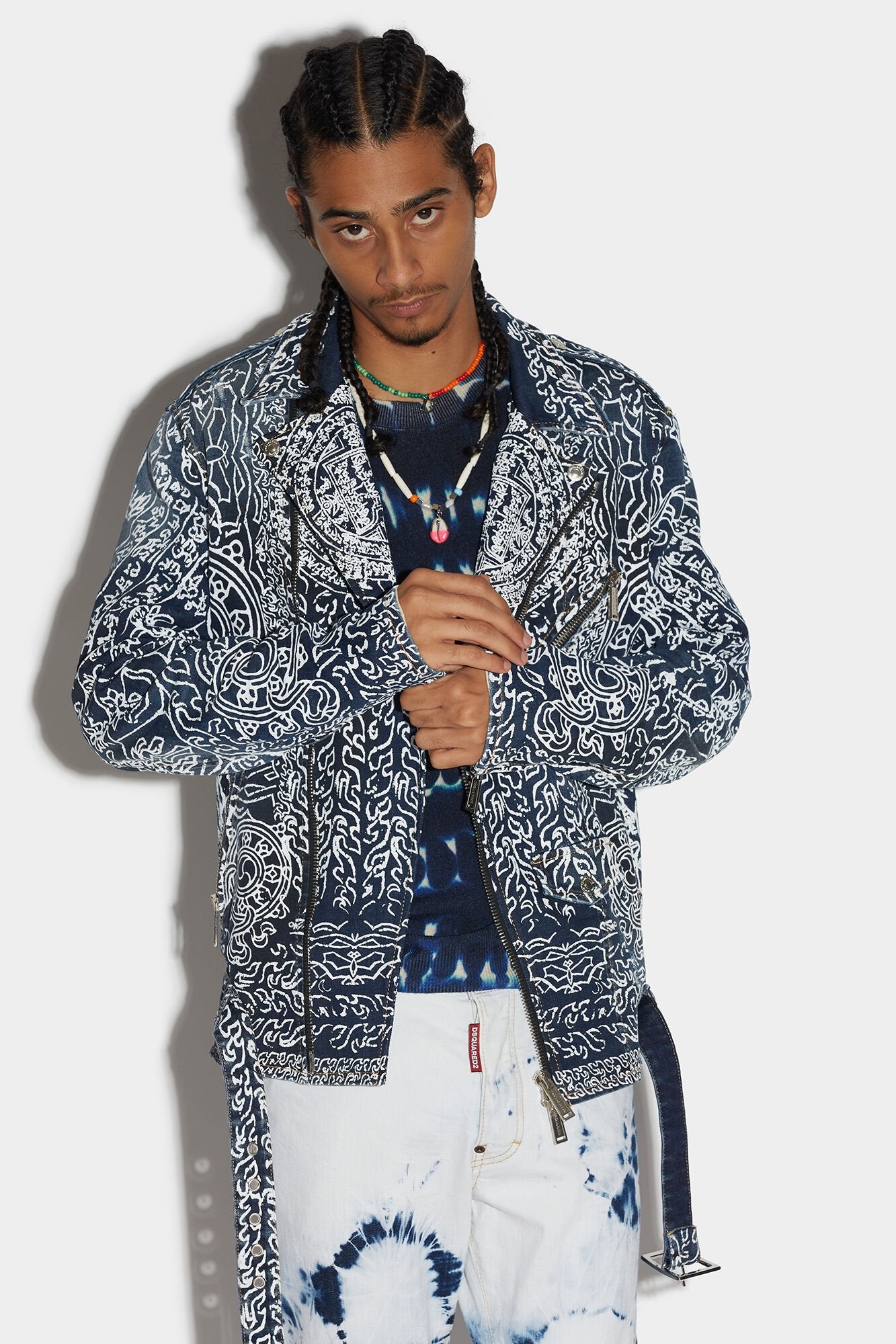 Blue Fibres Biker Jacket