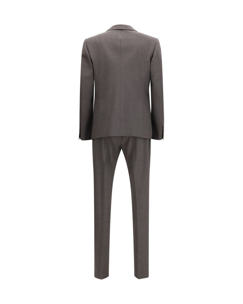 Gray Fleece Wool Two-Piece Suit