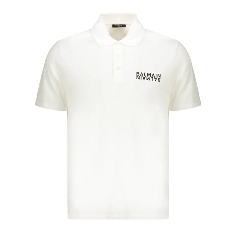 White Cotton Polo Shirt