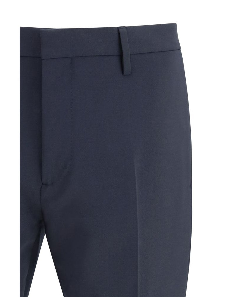 Blue Fleece Wool Two-Piece Suit