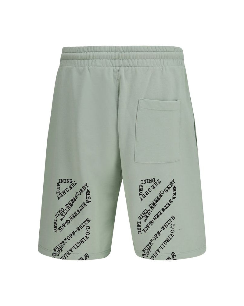Bicolor Cotton Bermuda Shorts