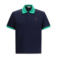 Blue Cotton Polo Shirt