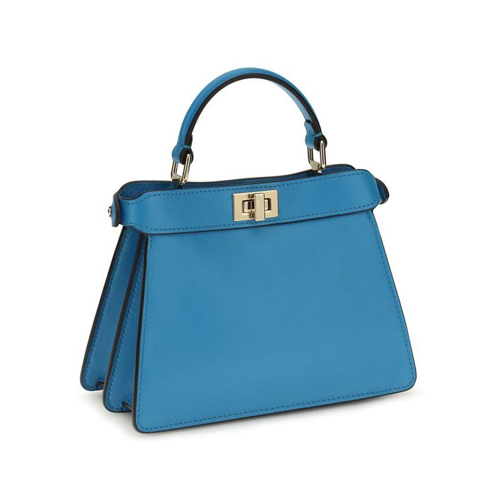 Blue Calf Leather Bos Taurus Handbag