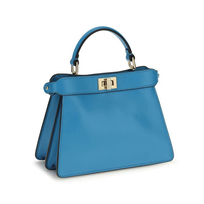 Blue Calf Leather Bos Taurus Handbag
