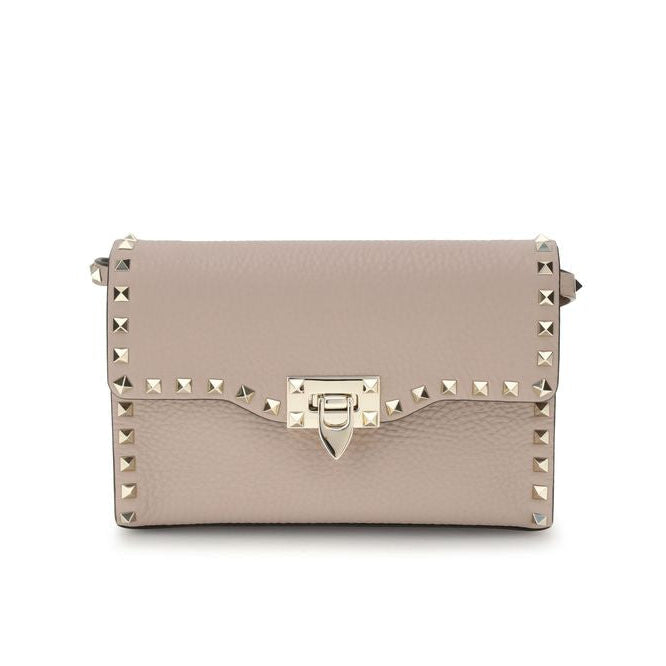 Beige Calf Leather Bos Taurus Shoulder Bag