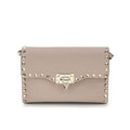 Beige Calf Leather Bos Taurus Shoulder Bag