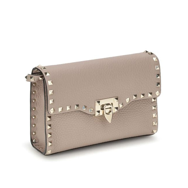 Beige Calf Leather Bos Taurus Shoulder Bag