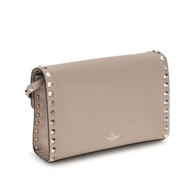 Beige Calf Leather Bos Taurus Shoulder Bag