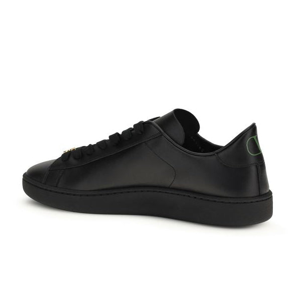 Black Calf Leather Bos Taurus Sneakers