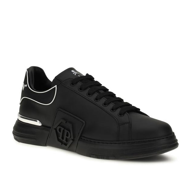 Black Calf Leather Bos Taurus Low Top Sneakers