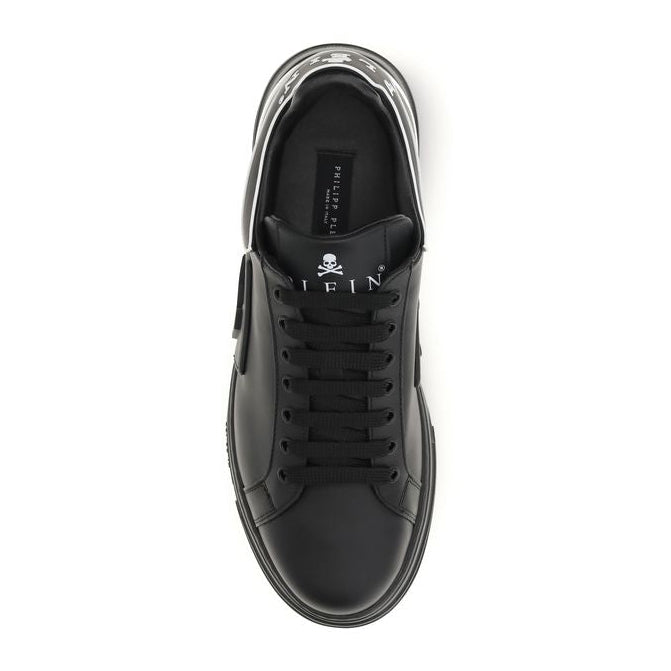 Black Calf Leather Bos Taurus Low Top Sneakers