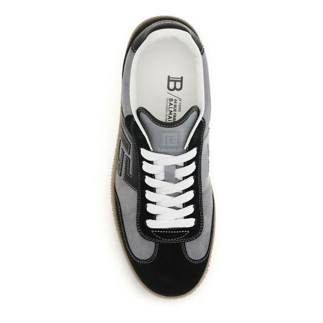 Gray Calf Leather Bos Taurus Low Top Sneakers