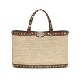 Beige Raffia Shoulder Bag