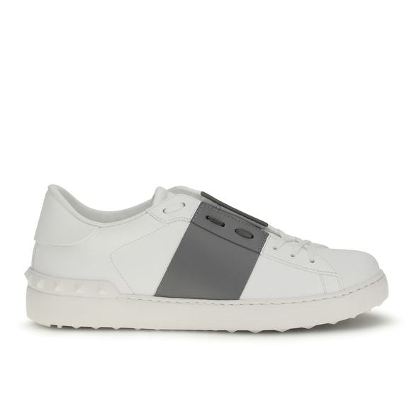 White Calf Leather Bos Taurus Low Top Sneakers