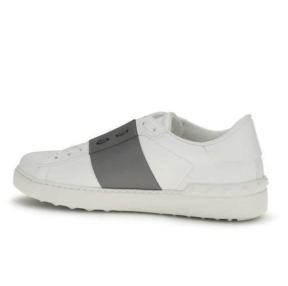 White Calf Leather Bos Taurus Low Top Sneakers