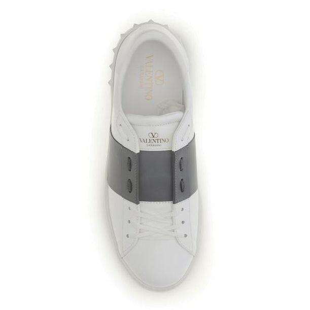 White Calf Leather Bos Taurus Low Top Sneakers