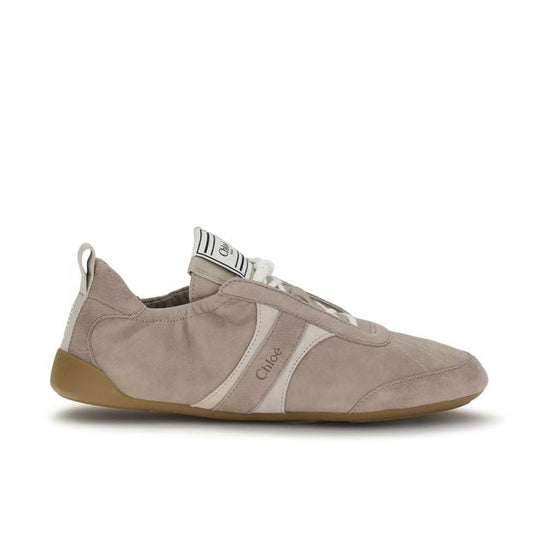 Beige Calf Leather Bos Taurus Athletic Sneakers