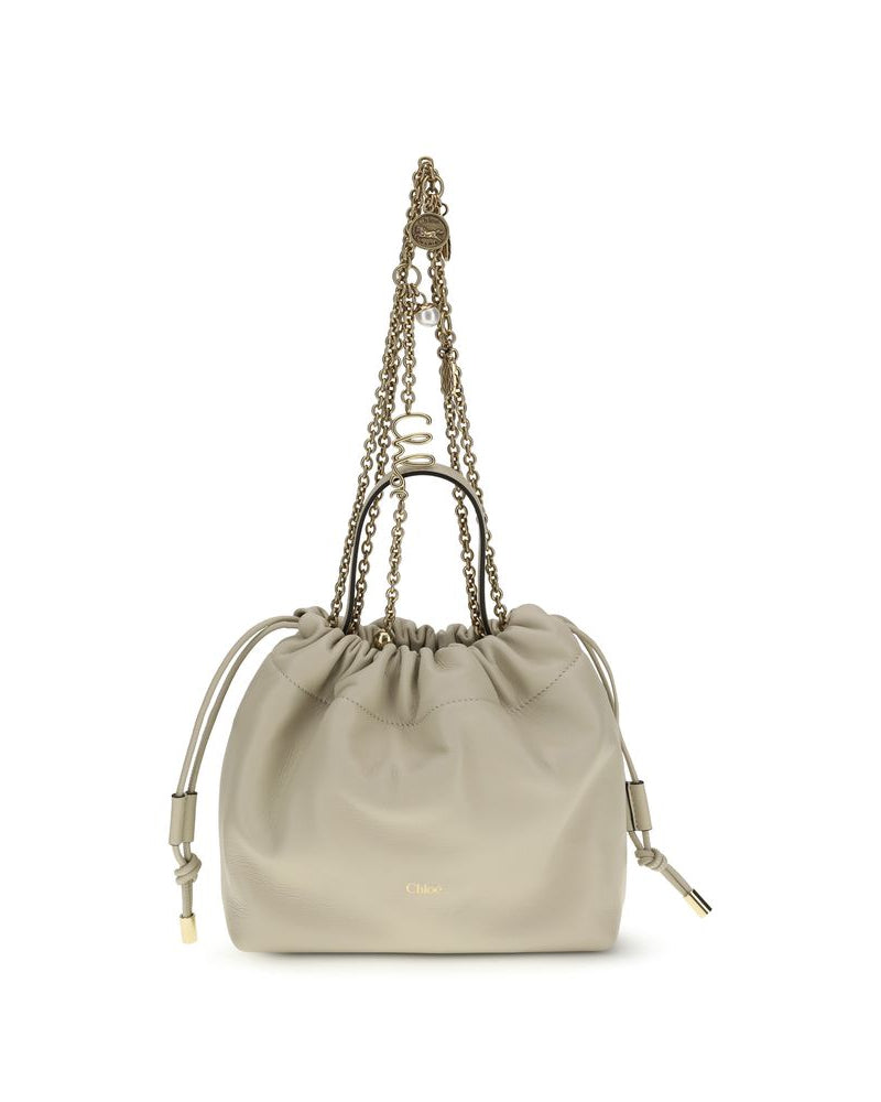 Chloé - Icons Chain Shoulder Bag in Pelle Beige