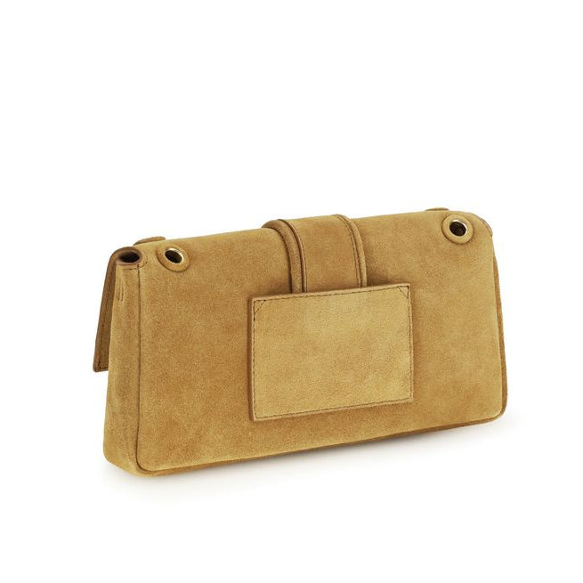 Beige Calf Leather Bos Taurus Shoulder Bag
