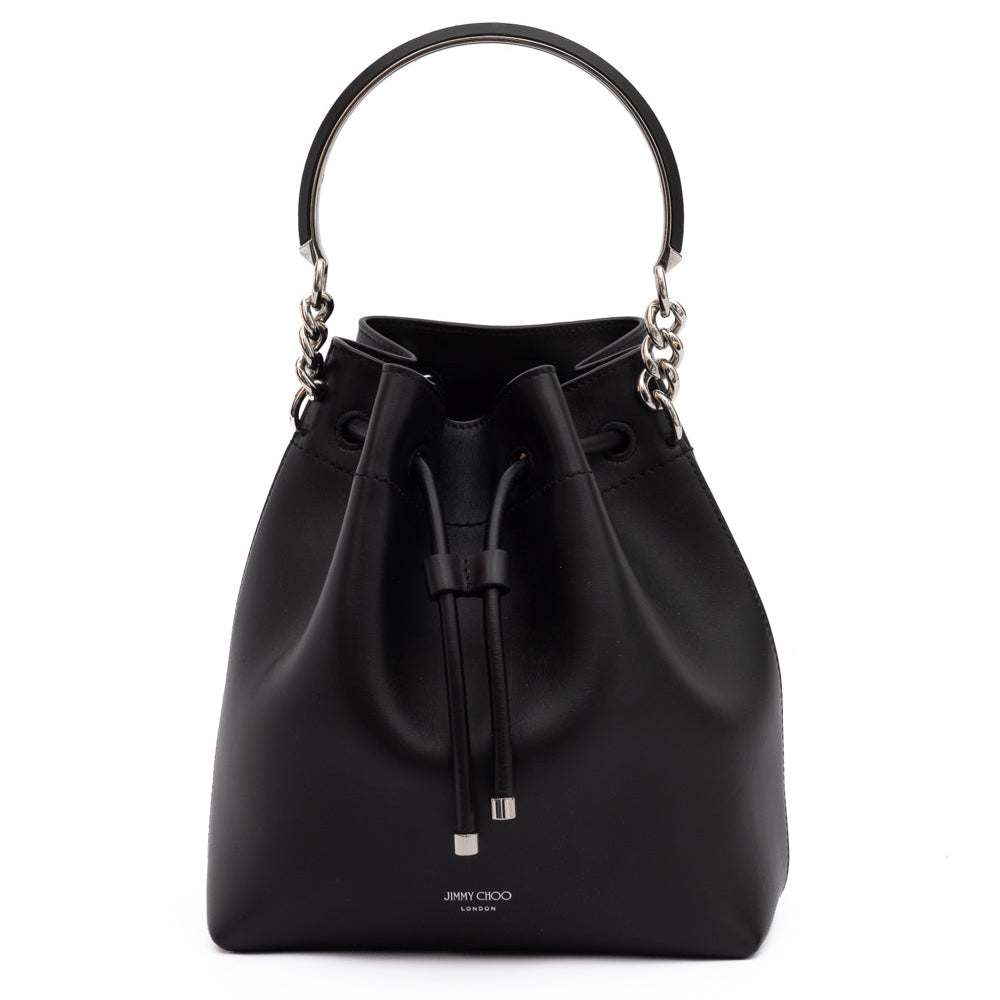 Black Bon Bon Leather Bucket
