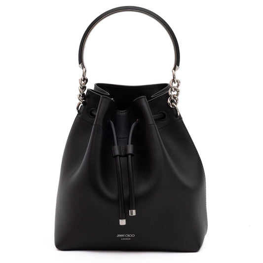 Black Bon Bon Leather Bucket