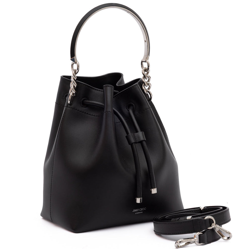 Black Bon Bon Leather Bucket
