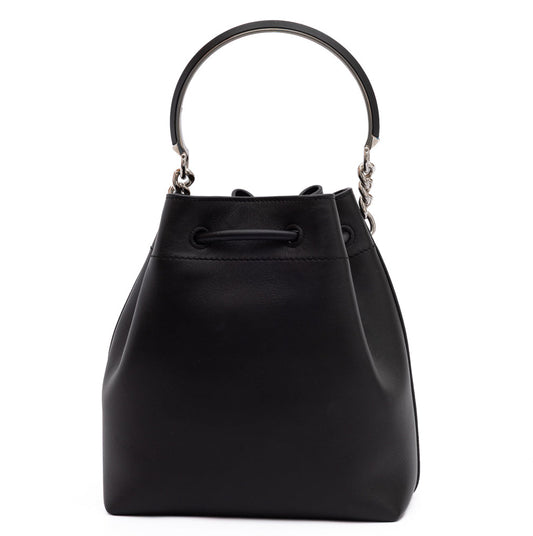 Black Bon Bon Leather Bucket