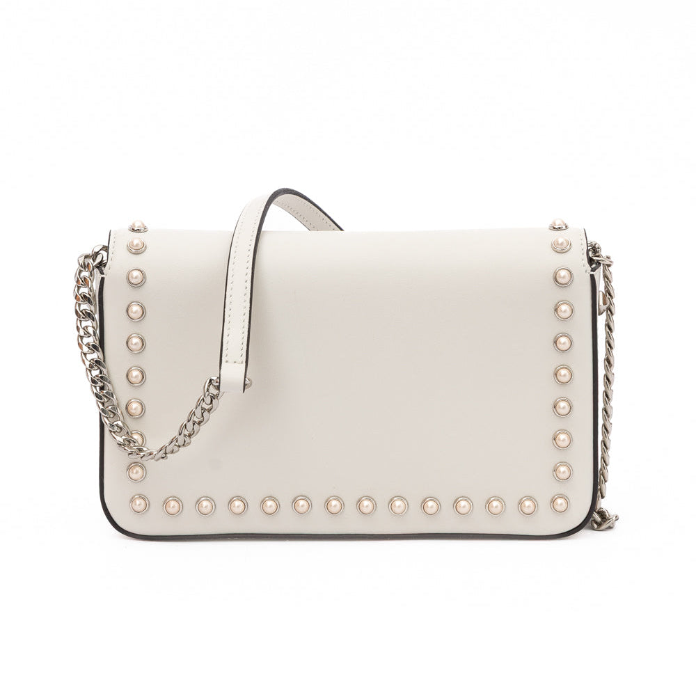 White Leather Crossbody Bag