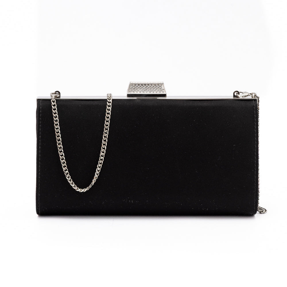 Black Satin Crossbody Bag