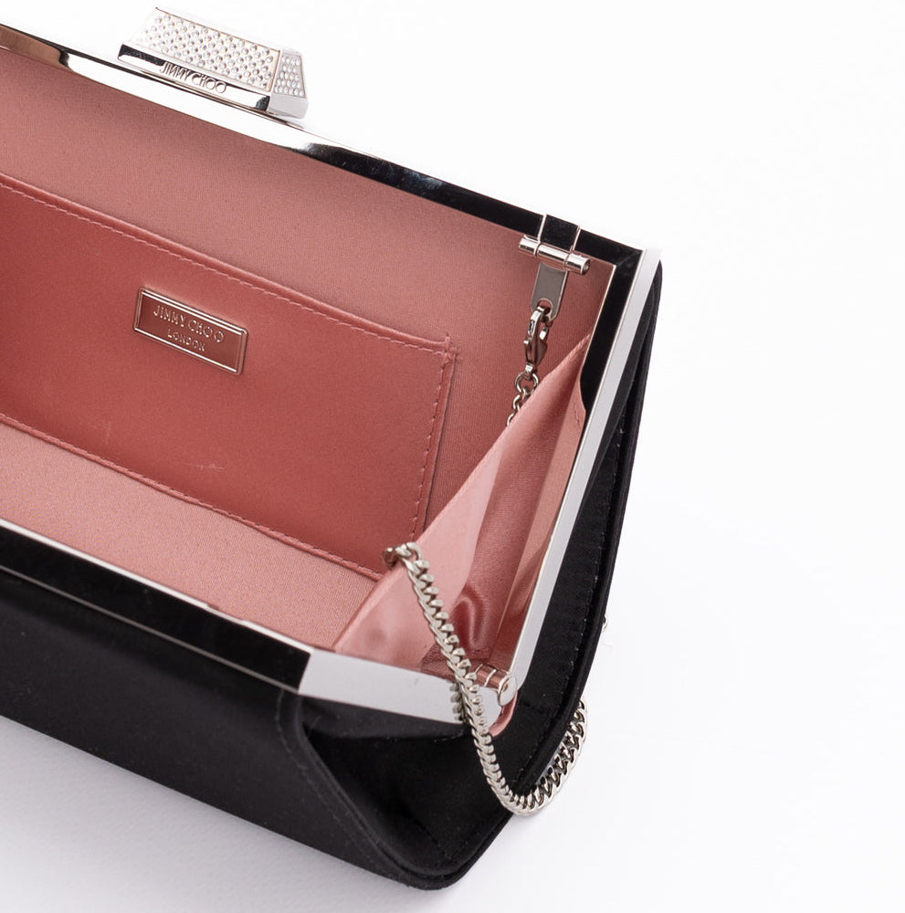 Black Satin Crossbody Bag