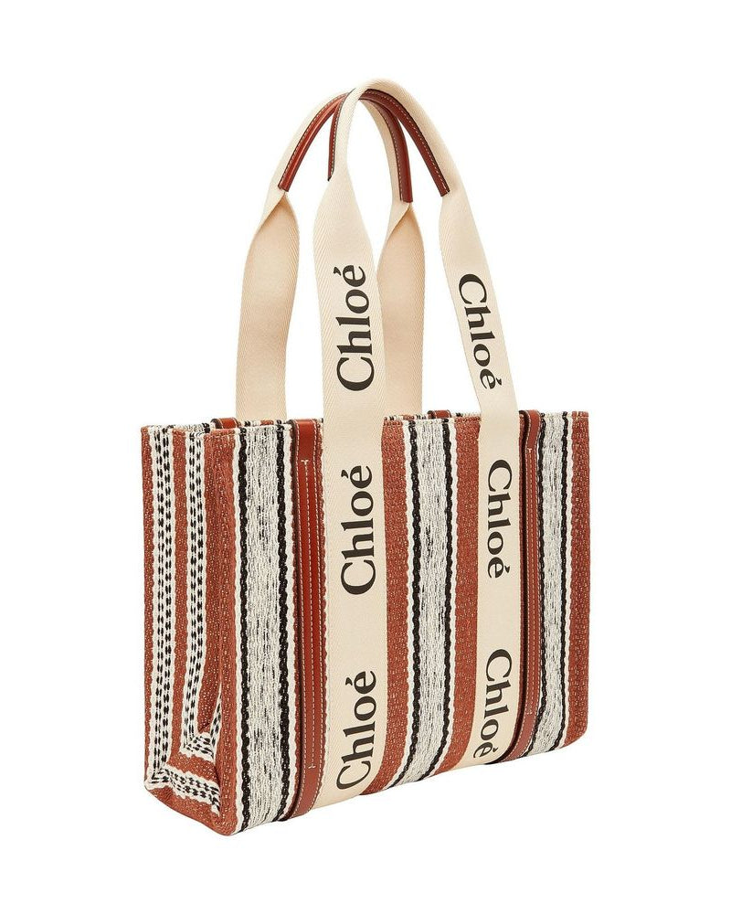 Brown Linen Tote Bag