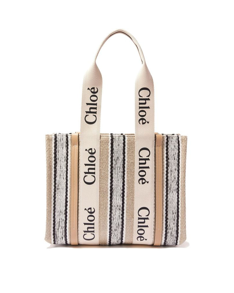Beige Linen Tote Bag